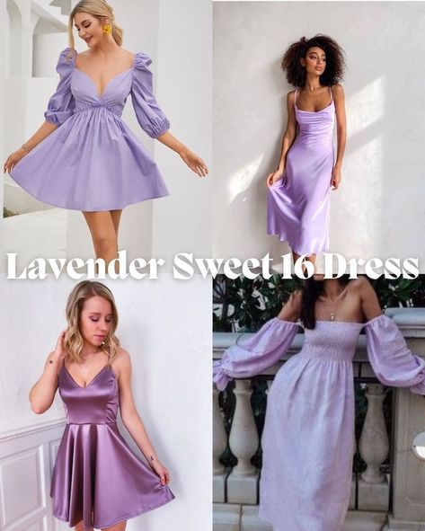 16th Birthday Outfit Ideas Sweet Sixteen, Sweet 16 Birthday Dress, Ideas For 16th Birthday, 16th Birthday Outfit Ideas, Lavender Sweet 16 Dresses, 16th Birthday Dress, Gold Sweet 16 Dresses, Sweet Sixteen Outfits, Lavender Party Dress