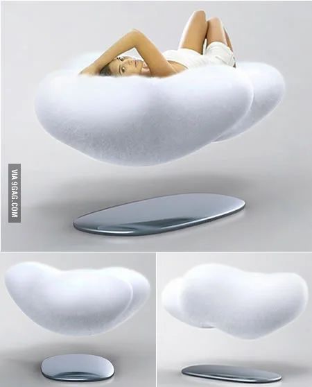 Sofa Cloud, Made with magnets Gray Sofa Styling, Sofa Design Living Rooms Indian, Weird Chairs, Floating Bed Diy, Sleep Pod, Sofa Design Living Rooms, Interior Design Kitchen Contemporary, Sustainable Housing, Latest Sofa