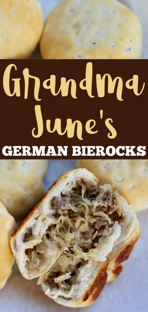 My Grandma's Super Easy Recipe For Bierocks - Slice of Jess Best Bierocks Recipe, Sourdough Bierocks Recipe, Best Beerock Recipe, Beer Rocks Recipe Easy, Bierocks Recipe With Frozen Dough, Easy Beirrocks, Beerock Recipe Homemade, Bierocks Dough Recipe, Homemade Bierocks Recipe