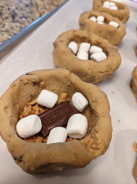 Jumbo Smores Cookies, Jumbo Stuffed Cookies Recipes, Large Stuffed Cookies Recipe, Birthday Cake Stuffed Cookies, Stuffed Cheesecake Cookies, Oversized Cookie Recipes, Mega Cookie Recipes, Stuffed Smores Cookies, Best Stuffed Cookie Recipes