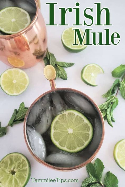 How to make an Irish Mule Recipe. This fun twist on a classic Moscow Mule is made with Irish Whiskey. So easy to make and tastes great Irish Mule Recipe, Irish Mule, Hamilton Wedding, Ginger Beef, Moscow Mule Cocktail, Homemade Limoncello, Perfect Dinner Party, Mule Recipe, Jameson Irish Whiskey