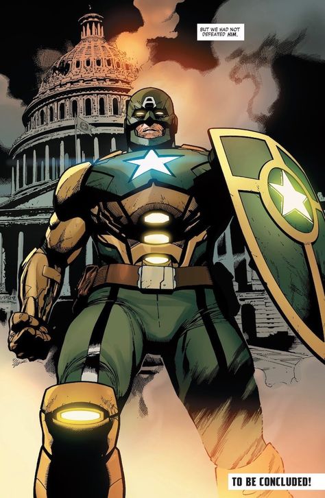 While the heroic Steve Rogers remains trapped within the Cosmic Cube, Hydra-Cap's battle against The Avengers took a turn for the worst in Secret Empire #9 when he debuted a new "Captain Hydra" armour. Marvel Hydra, Hydra Captain America, Captain America Villains, Marvel Supervillains, Captain Hydra, Hydra Marvel, Captain Amerika, Captain America Art, Hail Hydra