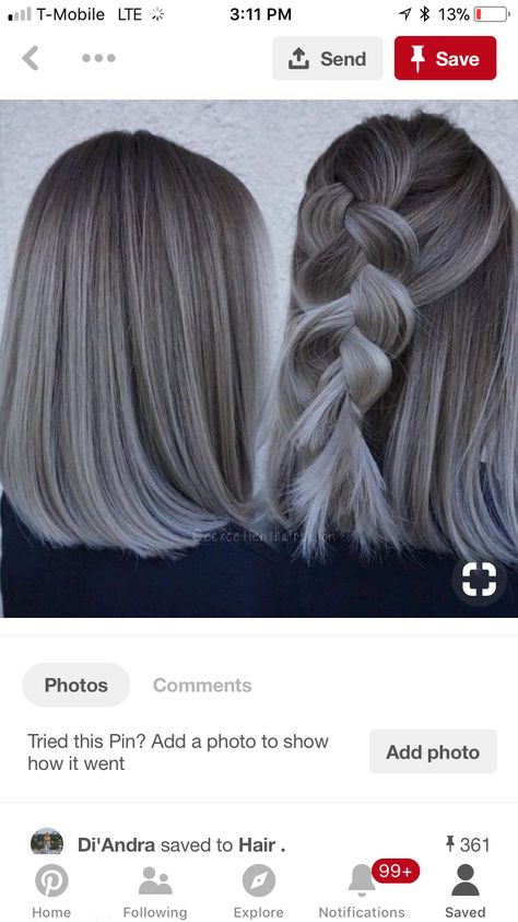 Black And Grey Ombre Hair, Black And Grey Ombre, Black Ombre Hair, Ash Gray Hair Color, Ash Grey Hair, Dark Brown Hair Balayage, Silver Ombre Hair, Ombre Hair Color Ideas, Hidden Hair Color