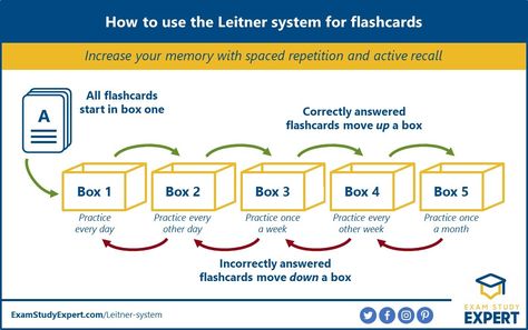 What is the Leitner System for flashcards, and how does it work? Find out here, plus all the benefits and psychology behind this winning revision technique. William Baldwin, Revision Techniques, Spaced Repetition, Exam Study Tips, Exam Success, Study Techniques, Study Methods, Study Smarter, Learning Techniques