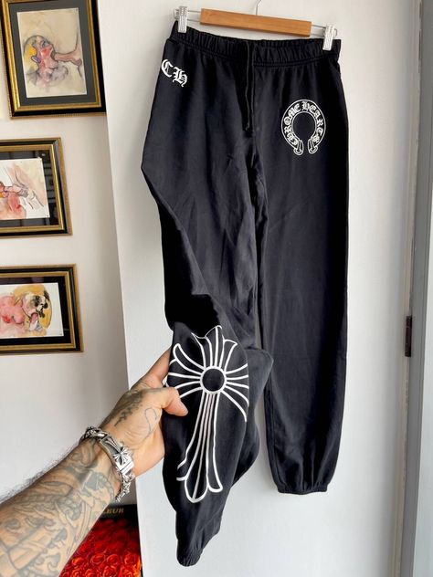 Chrome Hearts Pants, Heart Sweatpants, Men's Bottoms, Chrome Hearts, Cemetery, Online Marketplace, Sweatpants, Like New, Pants