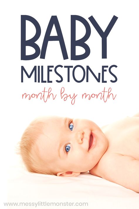 One Month Old Post Ideas, 1 Year Milestones, Infant Milestones By Month, 1 Month Milestones, Newborn Milestones Monthly, One Month Milestones Baby, 8 Month Milestones Baby, Baby Milestones By Month, Milestones By Month