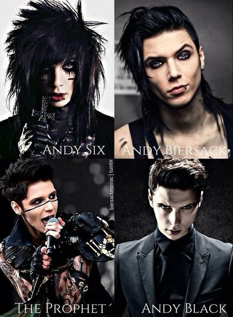 His names through the years. Comment which one you like best Andy Biersak, Andy Sixx, Ashley Purdy, Emo Memes, Andy Black, Emo Guys, Andy Biersack, Veil Brides, Black Veil Brides