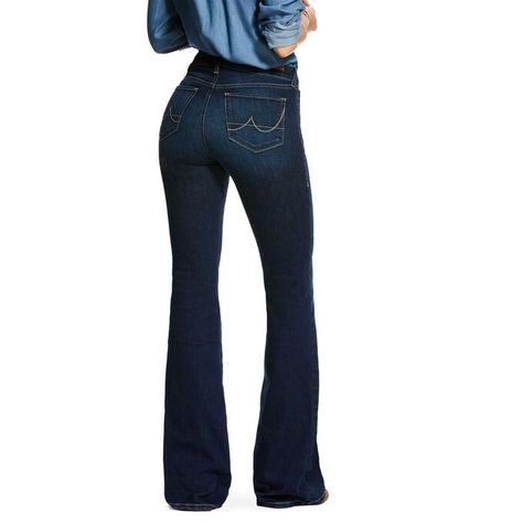 ac796a52db3f16bbdb6557d3d89d1c5adesc51564136ri Takuache Outfits, Ariat Jeans, Girl Cowboy Boots, Western Clothes, Blue Flare Jeans, Comfortable Jeans, Boot Jeans, Denim Design, Work Shirts