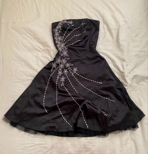 Y2k Homecoming, Y2k Black Prom Dress, Y2k Grunge Prom Dress, Mcbling Prom Dress, Black Y2k Mini Dress For Evening, 90s Goth Prom Dress, 2000s Goth Prom Dress, 2000s Prom Dress, Y2k Prom Dress