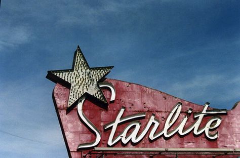 . Drive In Movie Theater, Star Light Star Bright, Vintage Neon Signs, Drive In Theater, Retro Sign, Drive In Movie, Old Signs, Vintage Room, Look At The Stars