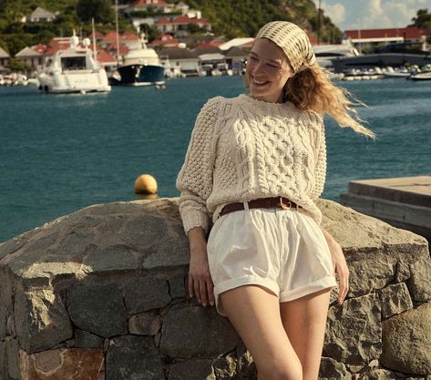 Fisherman Sweater Women, Fisherman Outfit, Fisherman Sweater, Gorgeous Leather, Belt Style, Spring Shoes, Wool Sweaters, Sweater Shop, Cotton Twill