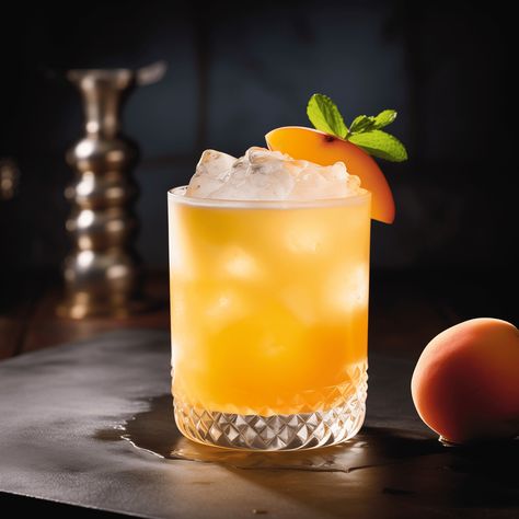 The Peach Bomb cocktail is a sweet, fruity, and vibrant concoction. The peach schnapps provides a sugary peach flavor that is complemented by the vanilla and oak notes of the whiskey. The energy drink adds a tartness and a carbonated zing, making the drink refreshing and invigorating. Mixology Drinks, Bomb Drinks, Peach Cocktail, Bar Cocktails, Sweet Cocktails, Perfect Peach, Caffeine Content, Peach Schnapps, Drink Labels