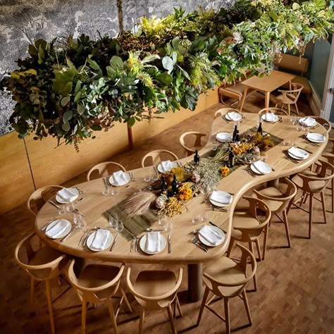 White Oak Dining Table by Angel City Woodshop seen at Heroic Deli & Wine Bar, Santa Monica | Wescover Senior Living Dining Room, French Terrace, Magnum Bar, Oak Restaurant, White Oak Dining Table, White Oak Table, Lobby Seating, Terrace Restaurant, Local Furniture