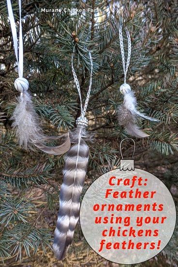 Fancy feather ornament craft. Make your own elegant Christmas ornaments from discarded chicken feathers! Tutorial. Feather Ornaments Christmas, Pheasant Feather Crafts Diy, Diy Farm Christmas Ornaments, Chicken Feathers Crafts, What To Do With Chicken Feathers, Chicken Feather Wreath Diy, Chicken Feather Ornaments, Crafts Using Feathers, Crafts With Chicken Feathers