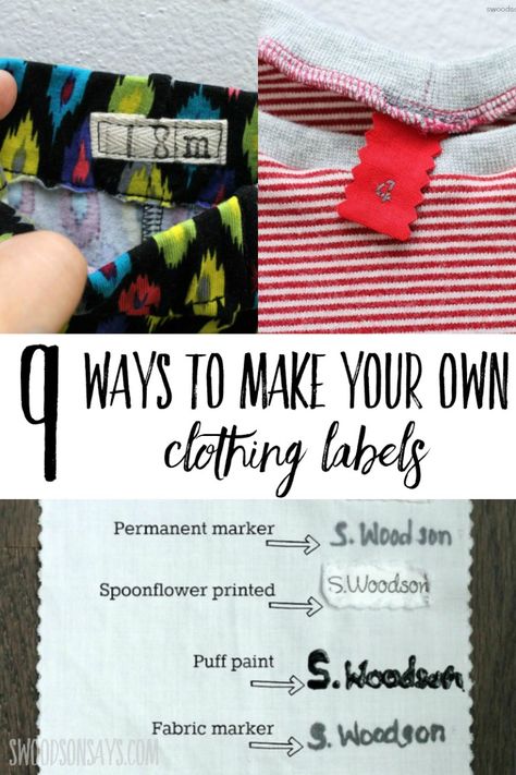 Sew Tutorials, Make Your Own Labels, Printable Fabric, Clothing Labels Design, Labels Design, Sewing Labels, Tags Diy, How To Make Labels, Free Pdf Sewing Patterns