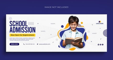 Facebook Cover Photo Design, School Social Media, Banner School, Cover Photo Design, School Banners, Education Banner, Facebook Cover Photo, Banner Design Inspiration, Facebook Cover Design