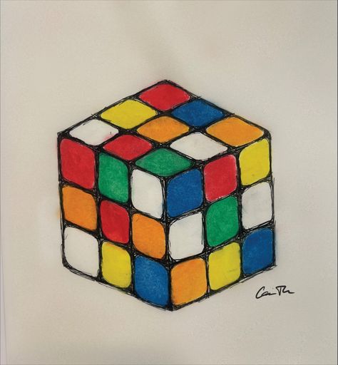 Rubix Cube Drawing, Rubix Cube, Art Inspiration, Drawings, Funny, Art