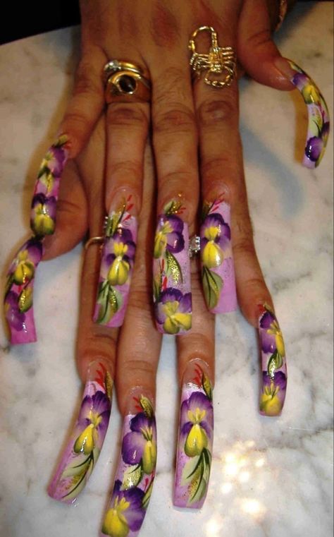 Ugly Nails, Curved Nails, Angel Kisses, Punk Nails, Gel Nail Art Designs, Finger Nail Art, Duck Nails, Long Nail Designs, Colored Acrylic Nails