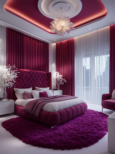 Classy Bedroom Ideas For Women, Classy Bedroom Ideas, Hot Pink Bedroom, Living Room Decor Items, Black Room Decor, Bedroom Ideas For Women, Colorful Bedroom Decor, Cheap Room Decor, Colorful Bedroom