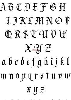 Letting Alphabet, Tato 3d, Tattoo Alphabet, Calligraphy Tattoo Fonts, Best Tattoo Fonts, Old English Alphabet, Tattoo Font For Men, Tattoo Letters, Gothic Calligraphy