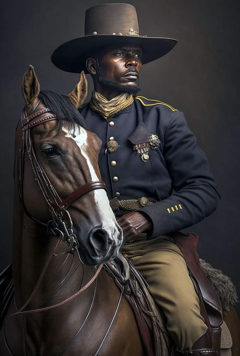 Buffalo Soldier ~ Buffalo Soldiers, Black Power Art, Core Board, Black Cowboys, Black Cowgirl, Outlaw Country, Western Culture, Black Wolf, Afro Art