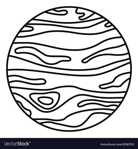 Jupiter Black And White, Jupiter Doodle, Jupiter Drawing, Jupiter Tattoo, Procreate Doodles, Shirts Drawing, Space Vbs, Jupiter Planet, Planet Vector