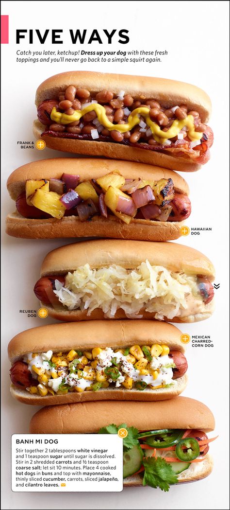 Gourmet Hot Dogs, Hot Dog Toppings, Burger Dogs, Hot Dog Recipes, Chapati, Dog Recipes, Food Magazine, Iftar, Everyday Food