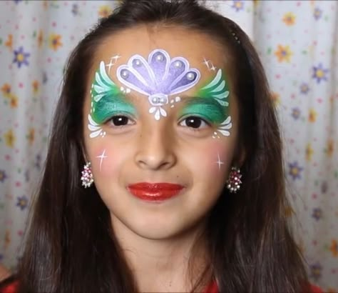 Princess Face Paint, Disney Face Painting, Mermaid Face Paint, Easy Face Painting Designs, Princess Face Painting, Easy Face Painting, Cute Face Painting, Mermaid Face, Mermaid Birthday Party Decorations