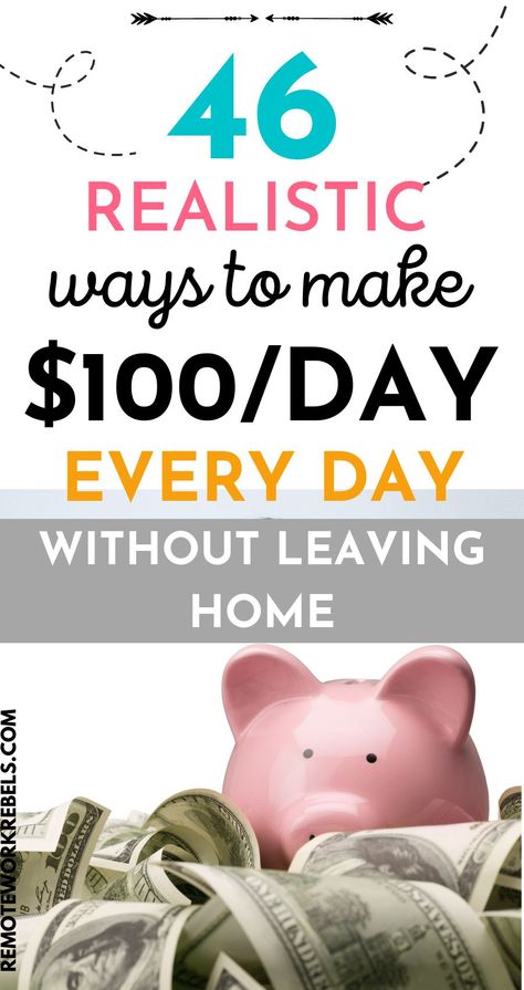 How to make $100 a day, every day, without leaving home. How to make 100 dollars a day, even if you don't know where to start. Click to learn 46 realistic ways to make $100 or more in your spare time. Make 50 Dollars A Day, How To Make 500 Dollars In A Week, How To Make 100000 In A Year, How To Make 3000 A Month, How To Make 300 In A Day, Make 500 In A Day, How To Make 200 A Day, How To Make 1000 A Week, How To Make 50 Dollars A Day