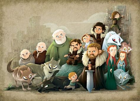 Kehchoonwee Game Of Thrones Cartoon, House Of Stark, Dessin Game Of Thrones, Rory Mccann, Game Of Thrones 3, Game Of Thrones Tv, Got Game Of Thrones, The North Remembers, Game Of Thrones Funny