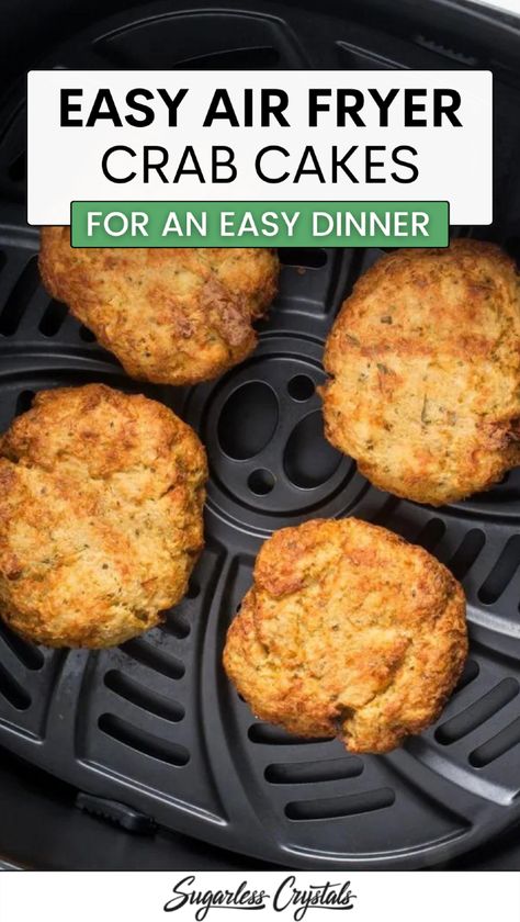 Discover the crab cakes recipe best air fryer version that’s packed with flavor and crunch! These breaded crab cakes air fryer are easy to make and perfect for appetizers or a light dinner. Find out how long do you cook crab cakes in air fryer for that golden, crispy finish without the guilt of frying. Crab Cakes In Air Fryer, Crab Cakes Air Fryer, Crab Cakes Recipe Best, Air Fryer Crab Cakes, Healthy Crab Cakes, Frozen Crab Cakes, Fried Crab Cakes, Air Fryer Crab, Homemade Crab Cakes