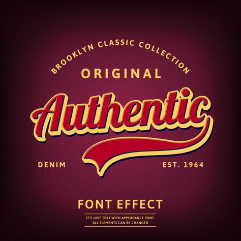 Retro script authentic logo type Premium Vector Text Typography, Font Creator, Typography Graphic Design, Logo Type, 21 Savage, Free Text, Typography Graphic, Vintage Fonts, Graphic Editing