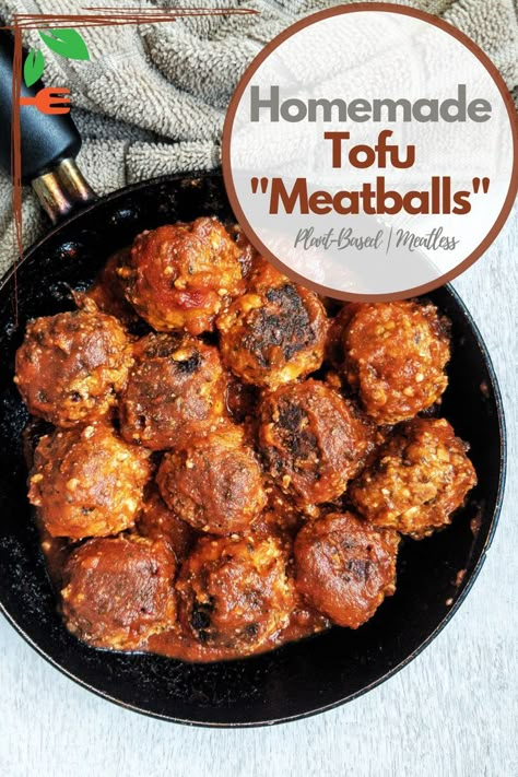 Vegan Tofu Meatballs, Tofu Meatballs Easy, Tofu Spaghetti, Tofu Meatballs, Homemade Tofu, Tofu Recipes Vegan, Vegan Meatballs, Vegan Tofu, Tofu Dishes