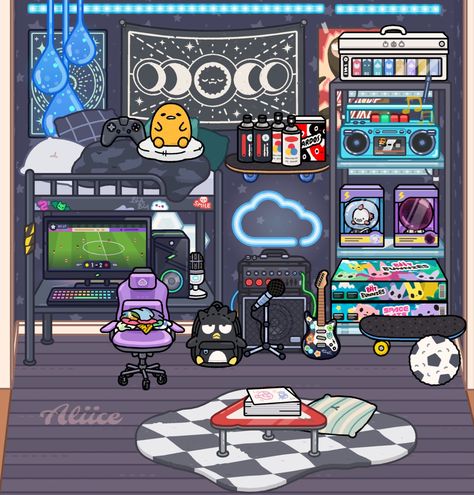 #toca #tocaboca Toca Boca Teen Boy Room Ideas, Toca Boca Boys Room, Toca Boca Kid Room, Toca Boca Bedroom Ideas Aesthetic, Teenage Boys Bedroom Ideas Modern, Toca Boca Boy Room Ideas, Toca Boca Kids Room Ideas, Toca Boca Teen Room Ideas, Gamer Boy Room