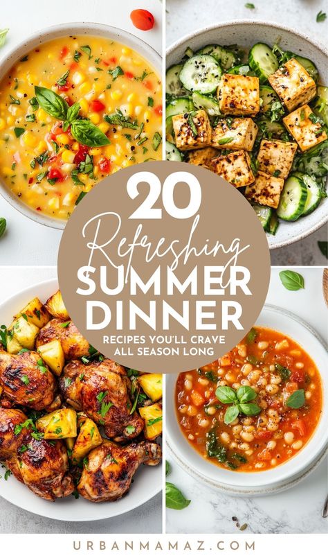 Looking for light summer dinner recipes to keep on repeat? Check out this ultimate list of 20 refreshing summer dinner recipes you'll crave all season long. Light Summer Dinner Recipes, Refreshing Summer Dinners, Light Summer Dinners, Summer Dinner Recipes, Summer Recipes Dinner, Healthy Summer Recipes, Summer Dinner, Light Summer, Healthy Meal Prep