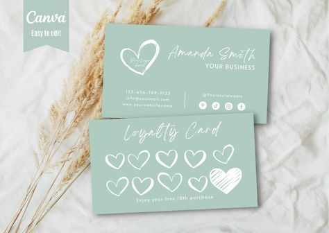 Tiffany Loyalty Card Template, Customer Loyalty Cards, DIY Editable Rewards Card Design, Printable Loyalty Candle Card, Salon Loyalty Card. Gym Ads, Shein Ideas, Lashes Ideas, Customer Loyalty Cards, Loyalty Card Design, Juice Shop, Business Cards Beauty, Loyalty Card Template, Shein Gift Card