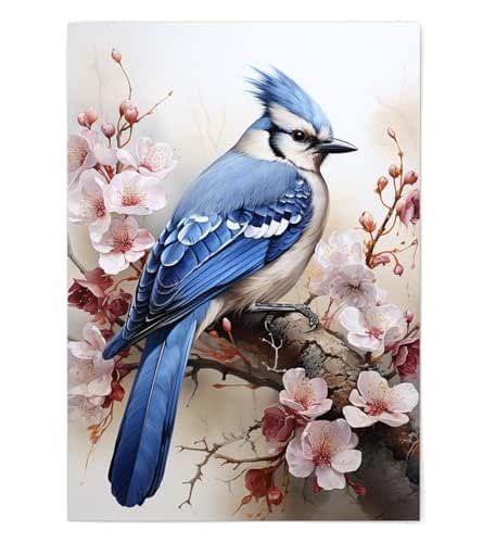 Blue Jay Print - Blue Jay Bird Wall Art Print Poster Unframed - Watercolor Blue Jay Bird Print - Bird Wall Art - Blue Jay Painting - Blue Jay Artwork Illustration (8x10) Watercolor Blue Jay, Blue Jay Painting, Blue Jay Art, Bird Illustration Print, Blue Jay Bird, Jay Bird, Watercolor Blue, Abstract Flower Painting, Painting Blue