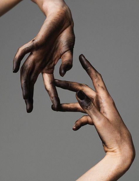 Two Hands Intertwined, Blackened Fingers Aesthetic, Covering Someones Mouth, Hands Over Eyes, Fingers Intertwined, Burnt Hand, Sketch Hands, Brown Hands, Burned Finger