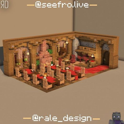 Minecraft Medieval Shop Interior, Minecraft Barracks Interior, Dining Hall Minecraft, Minecraft Castle Dining Hall, Minecraft Dining Room Medieval, Minecraft Guild Hall Interior, Minecraft Midevil Library, Minecraft Kitchen Ideas Medieval, Castle Rooms Minecraft