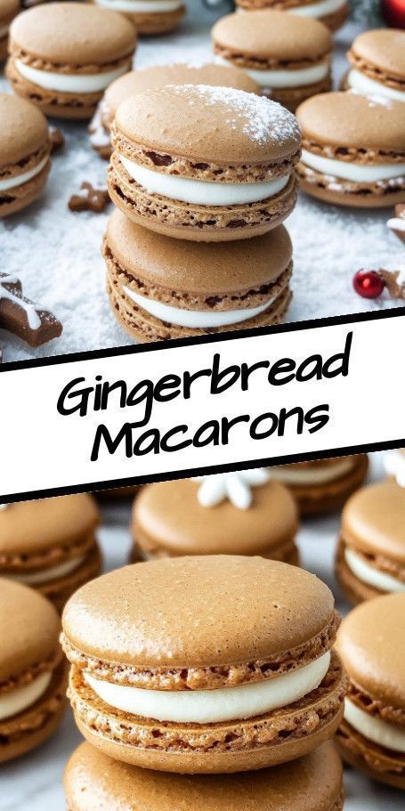 Indulge in the cozy essence of autumn with our Gingerbread Spice Macarons. These delightful macarons blend warm spices and delicate textures, ideal for gatherings or a relaxing tea break. Impress your guests with homemade macarons that embody true seasonal flavors! Macaroons Flavors, French Macaroon Recipes, Homemade Macarons, Gingerbread Spice, Christmas Macarons, Macaron Flavors, Macaron Cookies, French Macaroons, Macaroon Recipes