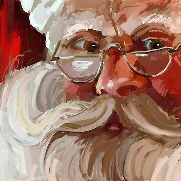 "Santa Claus with Pipe Painting" Art Board Print for Sale by Anne Marie Propst | Redbubble Santa Paintings On Canvas, Christmas Watercolors, Close Up Art, Old Elf, Santa Paintings, Xmas Images, Cream Cake Recipe, Doll House Plans, Cards Watercolor