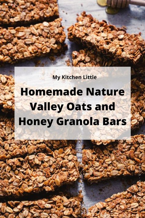 Perfectly sweet and supremely crunchy, these homemade Nature Valley Oats and Honey Granola Bars are the best way to enjoy a healthy, grab and go breakfast or snack all week long. #granola #naturevalley #granolabar Oats And Honey Granola Bars, Oats And Honey Granola, Honey Granola Bars, Crunchy Oats, Nature Valley Granola, Honey Granola, Granola Recipe Bars, Nature Valley, Homemade Granola Bars