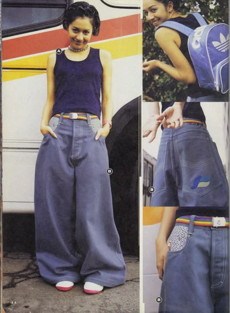 I Heart the Nineties: Alloy - Spring 1998 90s Jnco Jeans, Jnco Jeans Magazine, Alloy 90s Catalog, Alloy Magazine 90s, 90s Street Aesthetic, 90s Pants Outfits, Cool Baggy Pants, Styling Baggy Pants, Jnco Jeans The 90s