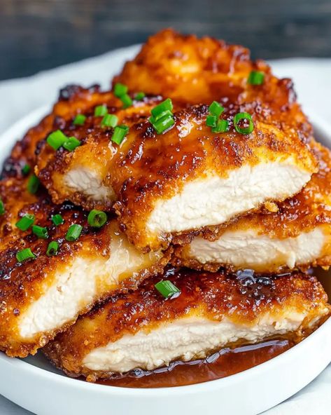 Double Crunch Honey Garlic Pork Chops, Crispy Honey Garlic Chicken, Turkey Salisbury Steak, Honey Garlic Chicken Breast, Double Crunch, Honey Garlic Pork Chops, Brunch Desserts, Sweet Chicken, Honey Garlic Sauce