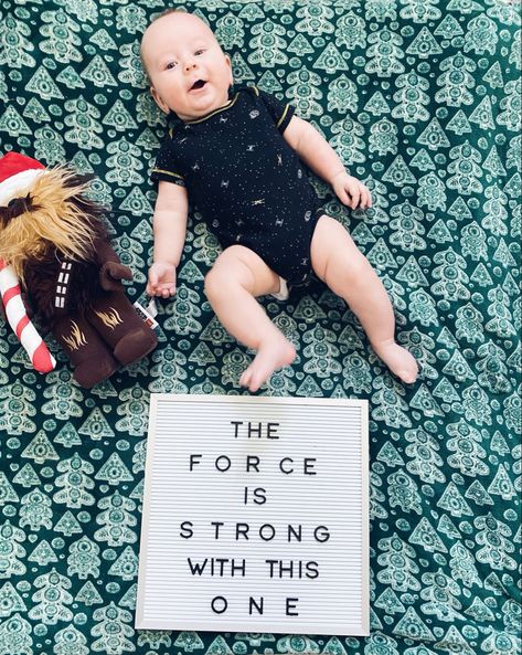 Star Wars Milestone Picture, Baby Letter Board Ideas, Letter Board Ideas, Letterboard Ideas, 2 Month Old Baby, Monthly Baby Pictures, Milestone Photos, Baby Milestone Photos, Baby Letters