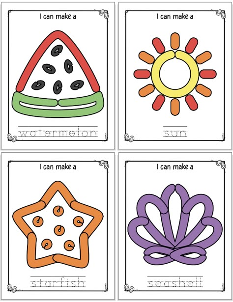 These free printable summer play dough mats for kids are a no-prep way to keep your kiddo busy at home this summer! Develop fine motor skills and handwriting with these beach themed play dough mat free printables. Free Printable Play Dough Mats, Free Printable Playdough Mats, Play Doh Mats Free Printables, Play Dough Mats Free Printables, Playdough Mats Free Printables, Summer Fine Motor Activities, Play Dough Activities, Play Doh Activities, Playdoh Mats