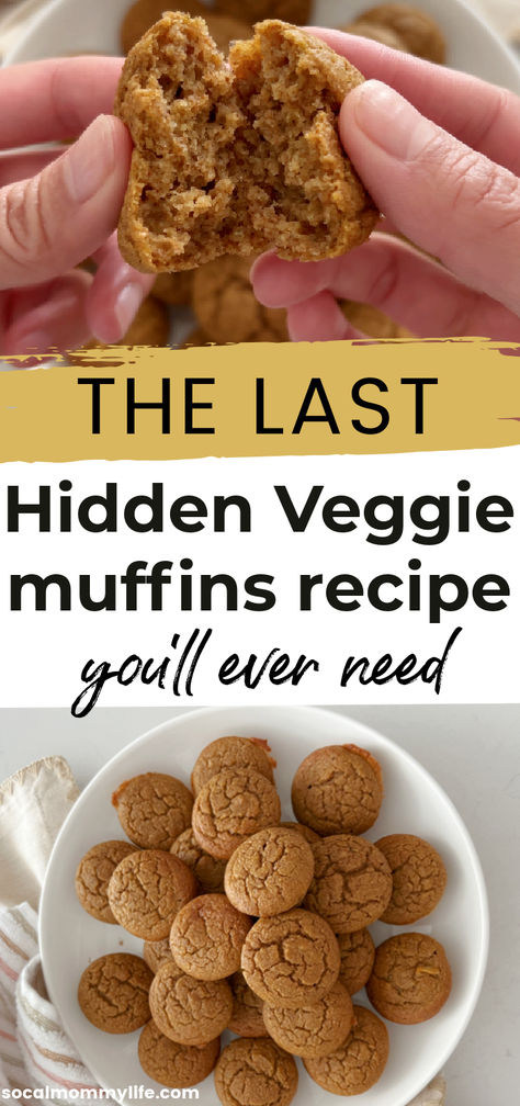 Elevate your breakfast game with this Easy and Healthy Hidden Veggie Muffins recipe – a kid-friendly delight for babies, toddlers and beyond! Sneak in those veggies effortlessly and make breakfast, snacks or dinner a breeze. Perfect for busy parents looking for a nutritious and tasty start to the day. Hidden Veggie Cupcakes, Hiding Vegetables In Food, Snacks With Hidden Veggies, Easy Ways To Hide Veggies In Food, Hidden Vegetable Muffins, Muffins With Hidden Veggies, Healthy Toddler Muffins Hidden Veggies, Healthy Muffins For Kids Hidden Veggies, Ways To Get Toddlers To Eat Veggies