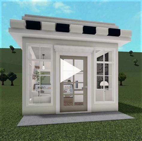 Bakery Bloxburg, Small Town Bakery, Condo Floor Plans, House And Wilson, Sliding Cabinet Doors, House Ideas Exterior, Small Bakery, Exterior Bloxburg, Layout Bloxburg