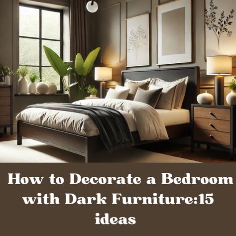 How to Decorate a Bedroom with Dark Furniture - The NY Magazine Bedroom Decor Dark Furniture, Bedroom Inspirations Dark Wood, Bedroom With Dark Wood Furniture, Bedroom With Dark Furniture, Bedroom Dark Furniture, Black Bedroom Furniture Decor, Dark Furniture Bedroom, Black White And Grey Bedroom, Wood Furniture Bedroom Decor