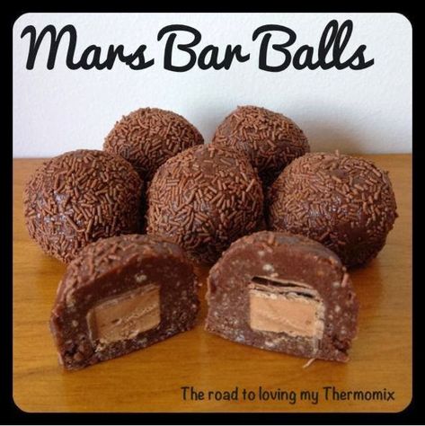 Mars Bar Balls Mars Bar Slice, Mars Bars, Bellini Recipe, Brandy Snaps, Homemade Truffles, Family Website, Mars Bar, The Whoot, Thermomix Desserts